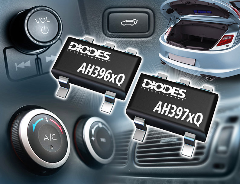 Space-Saving, High-Voltage, Dual-Output, Automotive-Compliant Hall-Effect Sensors from Diodes Incorporated Deliver Accurate Speed/Directional Data